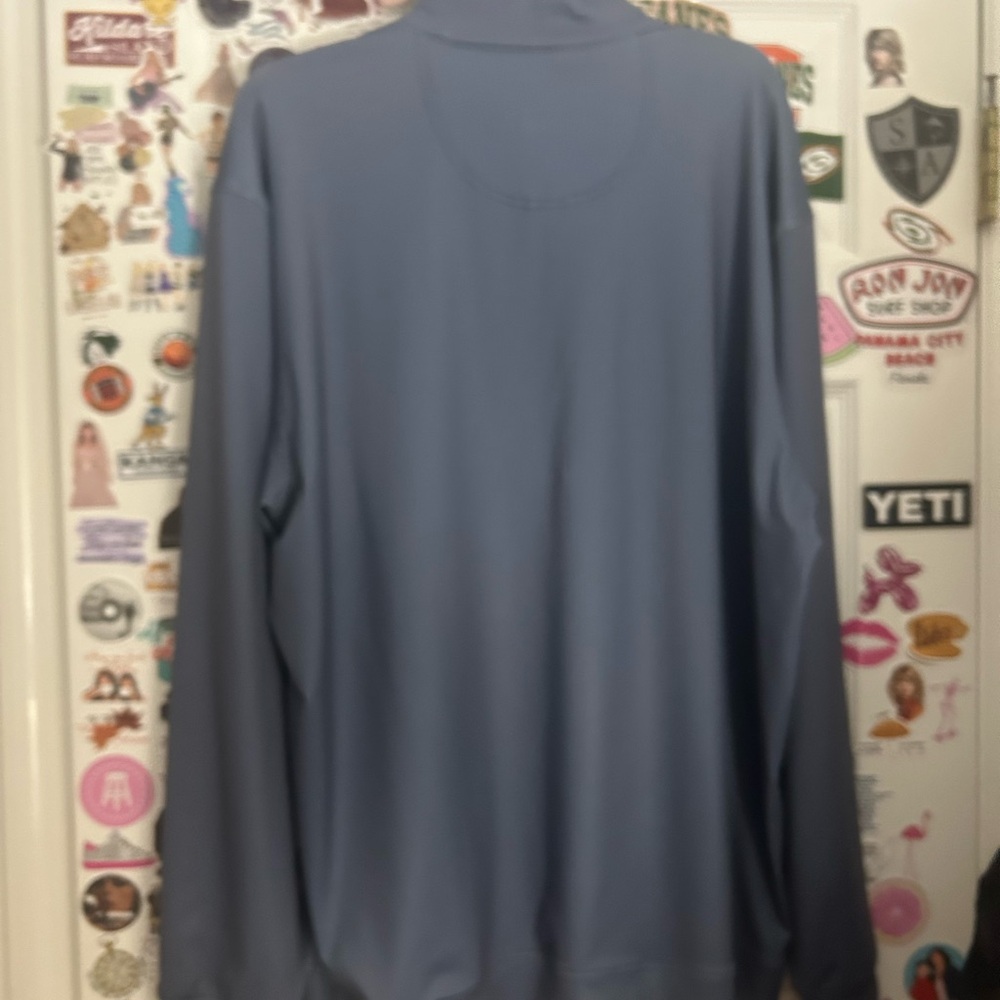 Pebble Beach Blue Patterned Performance Shirt - image 2